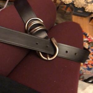 Free People Black Leather Belt S/M